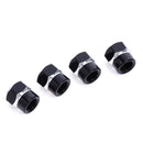 4pcs Universal Aluminum Car Wheel Tire Valve Stem Caps Dust Covers (Black) Newly