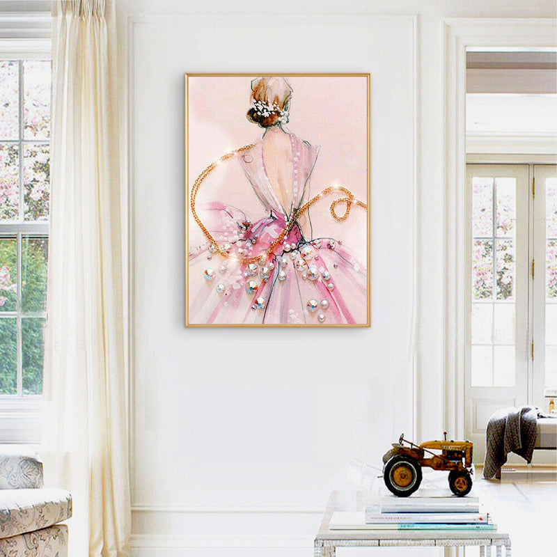Wedding Girl 5D DIY Part Drill Speical Shaped Diamond Painting Cross Stitch