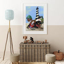 5D DIY Full Round Drill Diamond Painting Kit Lighthouse Wall Art Craft Gifts