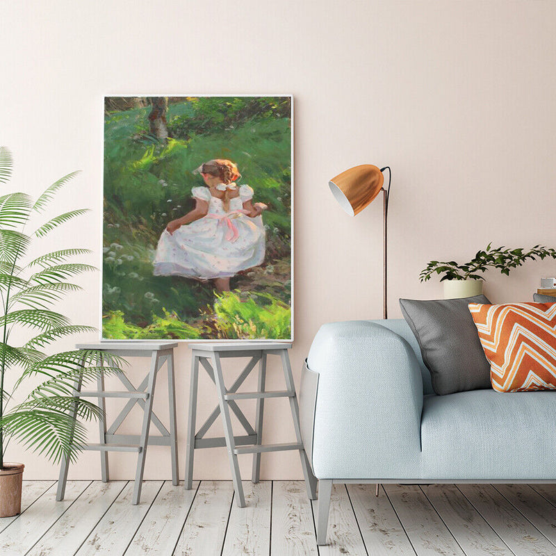 Painting By Numbers Acrylic Hand Painted Little Girl Digital Picture Art Decor