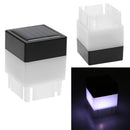 8xSolar Post Headlamp Waterproof Fence Lamp Home Garden Lantern(Cool White)