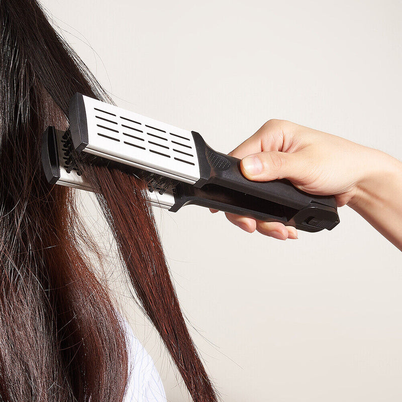 V-Shaped Splint Comb Bristle Hair Straightening Comb Portable Home Hair Sal