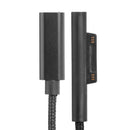 65W PD USB Type C Female Adapter Braided Cable for Microsoft Surface Pro 5