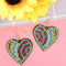 5D DIY Diamond Painting Earrings Double-sided Heart Drop Earrings (RZ016) Newly