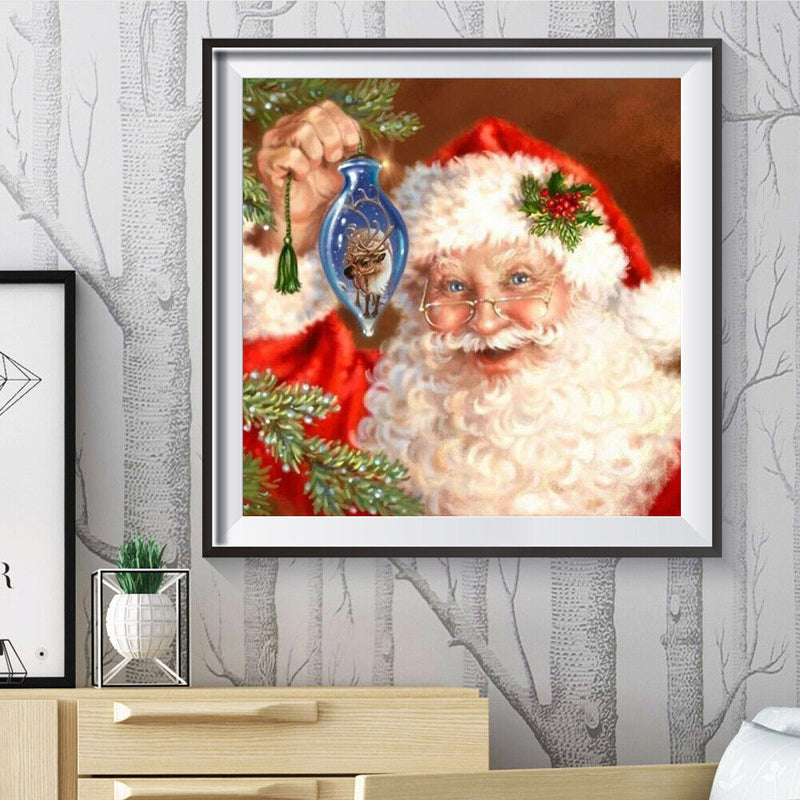 Diamond Painting 5D Full Round Drill Mosaic DIY Happy Santa Claus Wall Decor Kit