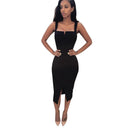 Sexy Women Bodycon Sleeveless Summer Evening Party Pencil Dress Black XL