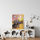 Full Cross Stitch 14CT Cotton Thread DIY Morning Glow Handmade Stamped Crafts