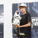 Fashion Women Oxford Cloth Solid Color Crossbody Chest Bag Travel Large Backpack