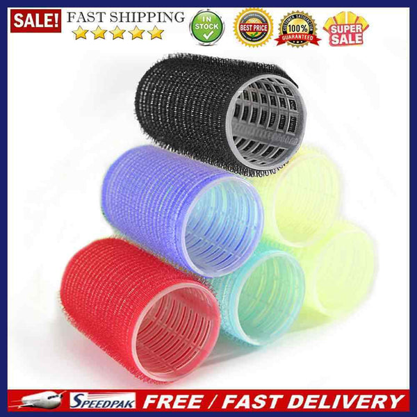 6pcs Self-Adhesive Hair Roller Home DIY Hair Curler Waver Styling Tools Random