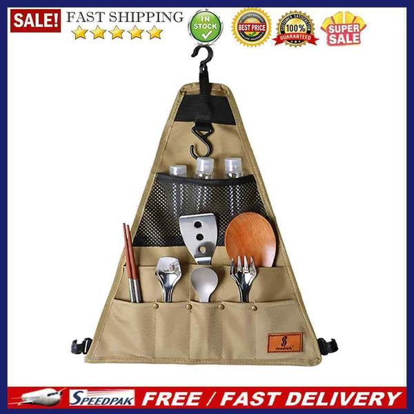 Waterproof 900D Oxford Fabric Barbecue Tableware Storage Bag Camping Accessor