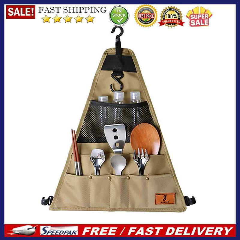 Waterproof 900D Oxford Fabric Barbecue Tableware Storage Bag Camping Accessor