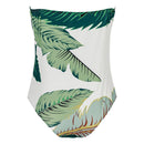 One-piece Swimsuit Floral Push Up Monokini Bathing Beachwear Swimwear (L)