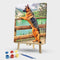 Coloring DIY Digital Oil Painting Dog See the Scenery No Frame Picture By N