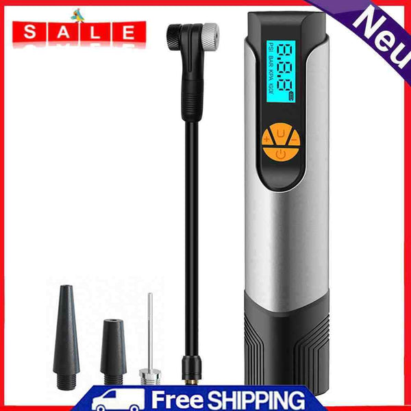 150PSI Digital Motorcycle Air Pump USB Rechargeable Waterproof Bicycle Inflator