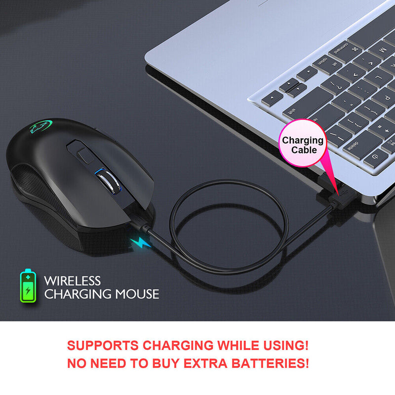G851 Wireless Mouse 2.4GHz Receiver 2400DPI Colorful Mute Office Mice for Laptop