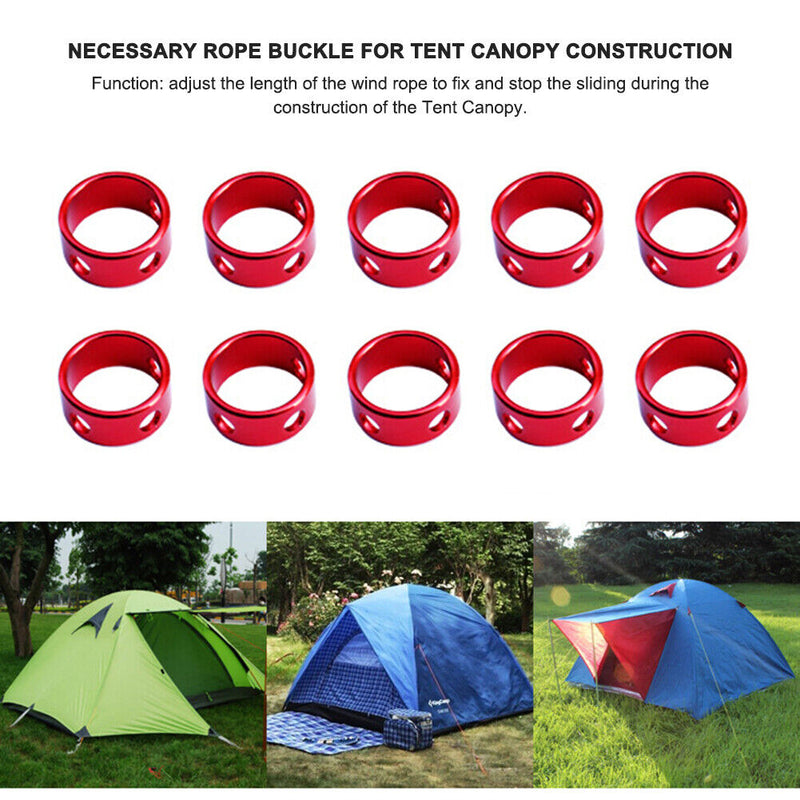 3 Holes Tent Windproof Fixing Ferrule Rings Portable Anwing Tensioners Buck