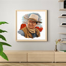 11CT Partial Embroidery West Cowboy Cotton Print Cross Stitch Home Decoration