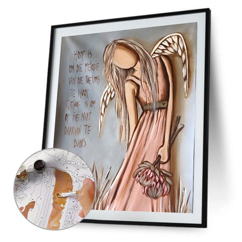 Broken Angel Canvas Painted Oil Paint By Numbers Wall Art Modern Bedroom Decor