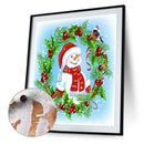 Xmas Snowman Oil Paint By Numbers DIY Coloring Picture Kits for Adults Children