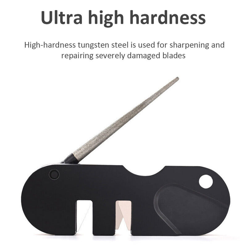 Outdoor Sharpener Diamond Tool Camp Hike Gear Tungsten Ceramic Sharpen Tool