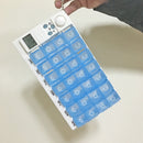 Electronic Medicine Storage Timer Tablet Container Weekly 28-Grid Pill Disp