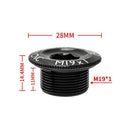 MUQZI CNC MTB Road Bike M19 Crank Cover Screws Crankset Bolt Cap (Black)