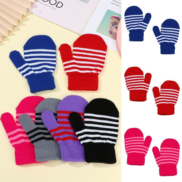 Winter Warm Knitted Mittens Children's Gloves Full Finger Gloves Kids Gloves