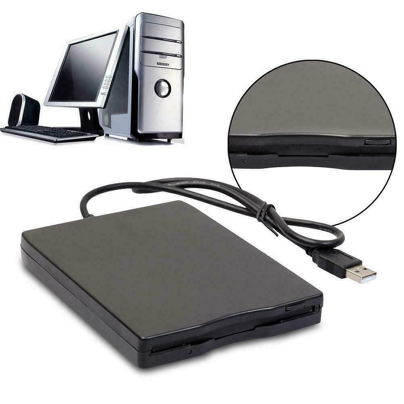 USB Floppy Drive External Portable 1.44 MB FDD Diskette For Windows PC K4U8