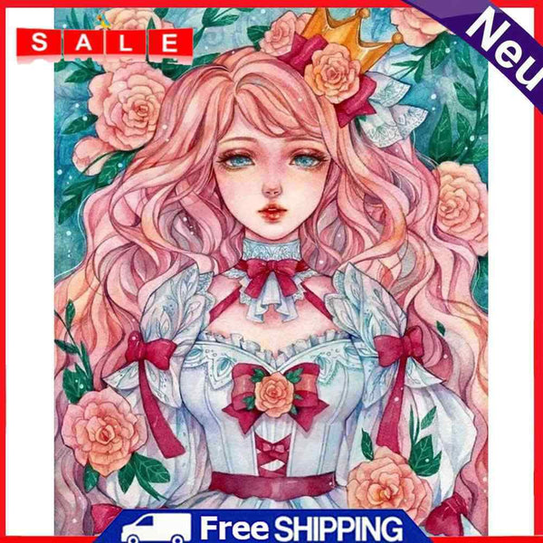 Oil Paint Painting Girl By Numbers Coloring Picture Drawing