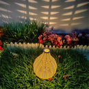 Rattan Hanging Solar Light Outdoor Garden Yard Landscape Lamp Decor (Brown)
