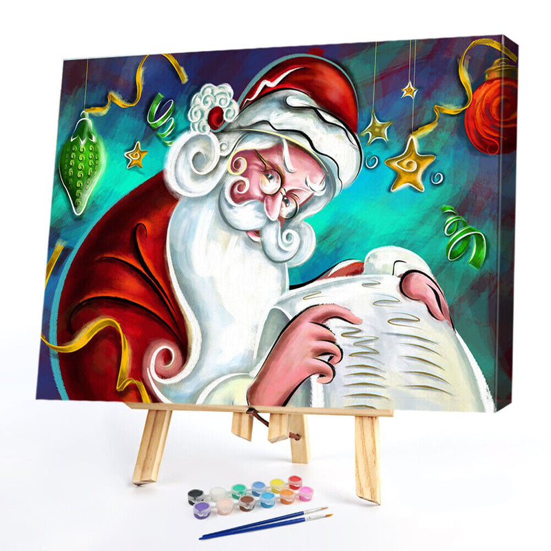 Santa Claus 50x40cm Oil Paint By Numbers Picture DIY Painting