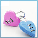 Color Padlock Heart Shape Combination Padlock 3 Digits Number Password Lock
