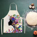 Flower Girl Print Kitchen Linen Apron Waterproof Household Cleaning Home Bibs
