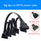 Molex 4 Pin Male to SATA 15 Pin Female Power Supply Cable 1 to 5 Cord 30 Inch
