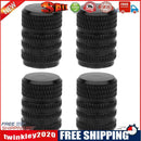 4pcs Aluminum Alloy Car Tire Wheel Tyre Caps Valve Stem Dust Covers (Black)