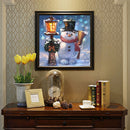 5D DIY Diamond Painting Kits Full Round Drill Christmas Snowman Mosaic Pictur
