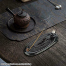 Fishing in river Ceramic Incense Stick Holder Joss Ash Insence Catcher. U5F3