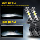 4 Sides COB LED Car Headlamp Fog Light Bulbs 6500K 8000LM 52W 9-32V Universal