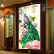 Peacock Peony Flower 5D DIY Diamond Cross Painting Sewing Crafted Diamond Stick