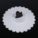 Cute Cat Silicone Cup Cover Dustproof Leakproof Tea Coffee Sealed Lids Cap