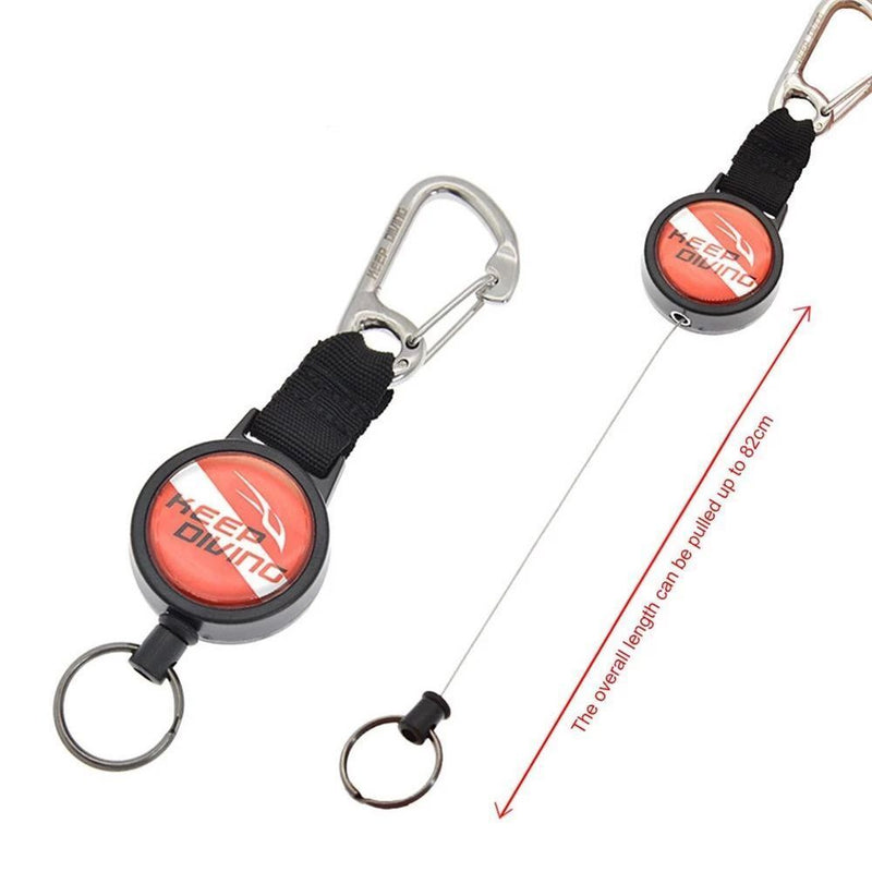 Diving Spring Rope Quick-release Buckle Diving Wire Lanyard Dive Safety Tool