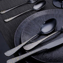 Black Tableware Spoon Fork Knives Kits Cutlery Set Complete Dinnerware Set