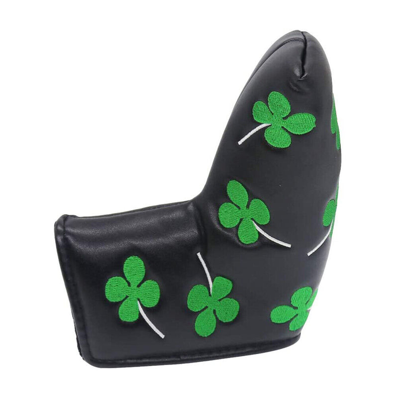 L-Shaped Golf Club Head Protection Cover Golf Putter Sleeve (Black Clover) Newly