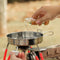 9pcs Camping Small Spice Bottles Set with Storage Bag Glass Jars (Khaki) Newly