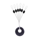 120pcs Rubber Fishing Space Bean Bobber Black Green Random (Round Head L) Newly