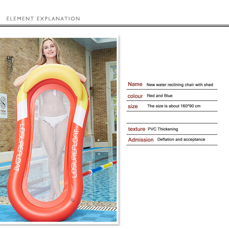 PVC Summer Water Hammock Swimming Pool Beach Water Floating Lounges (04) Newly