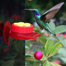 Handheld Hummingbird Feeder Mini Garden Bird Seed Food Container (Red)