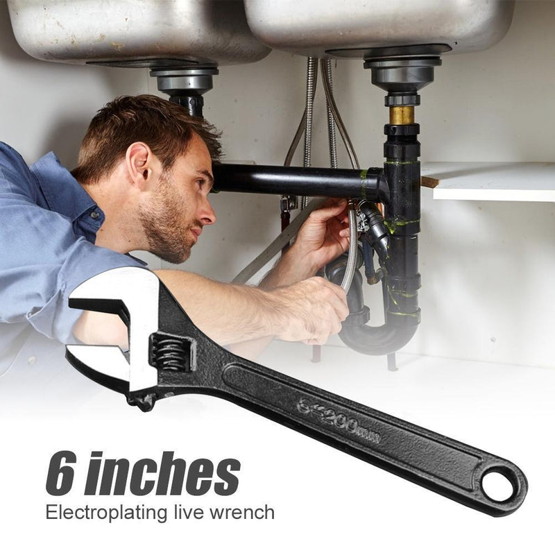 Adjustable Wrench High Carbon Steel Universal Spanner Repair Tools (6 inch)