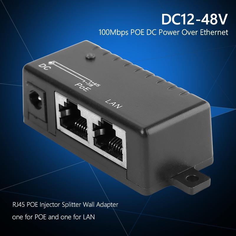 PoE Splitter PoE Injector RJ45 Passive DC 5.5mmx2.1mm Input Adapter Connector