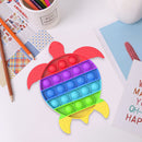 Silicone Push Bubble Colorful Turtle Sensory Toys Autism Stress Reliever